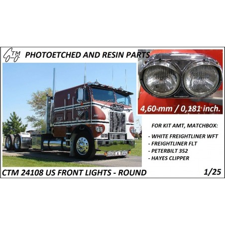 CTM 24108 US Front lights - round (AMT, Ertl, Matchbox)